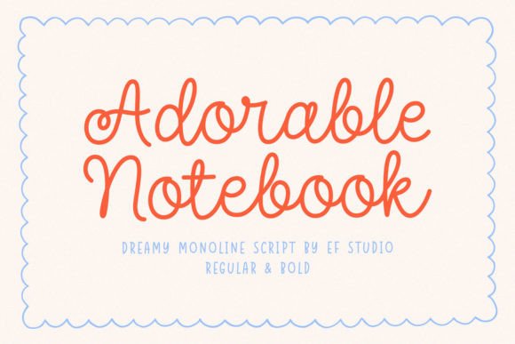 Adorable Notebook Font: A Handwritten Touch for Your Designs