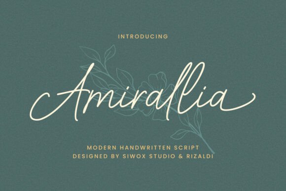 Amirallia: A Creative Monoline Script with Real Character