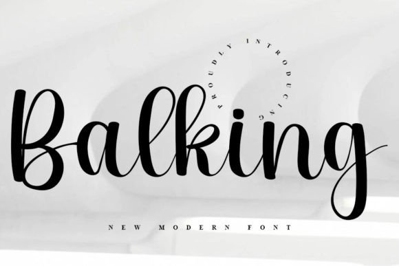 Balking: The Elegant Script for Modern Design