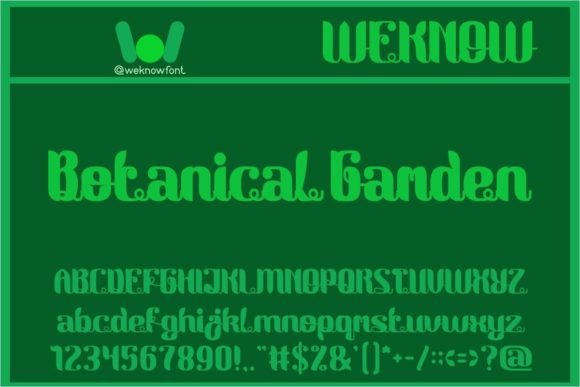 Botanical Garden: A Font That Brings Natural Elegance to Your Designs