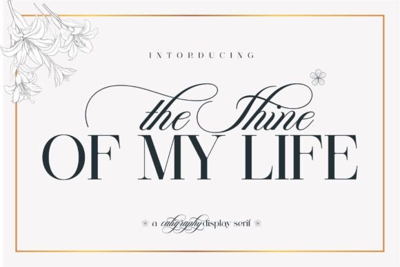The Shine of My Life: A Font Duo for Timeless Elegance
