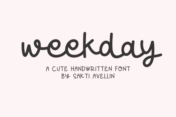 Weekday Font: Your Handmade Touch for Creative Projects